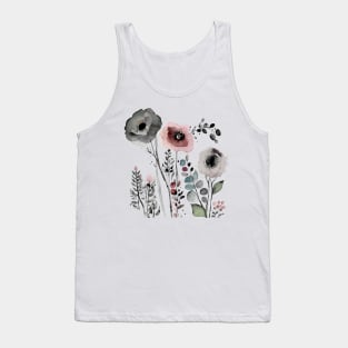 Watercolor pressed flowers Tank Top